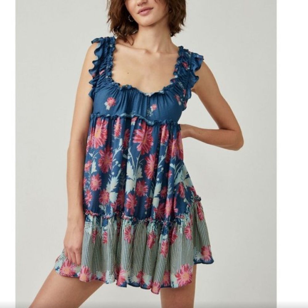 FREE PEOPLE Bali Wild Daisy Slip / Stellar Combo - Picture 7 of 7